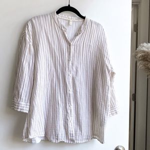 Eileen Fisher 100% Cotton Breezy Top